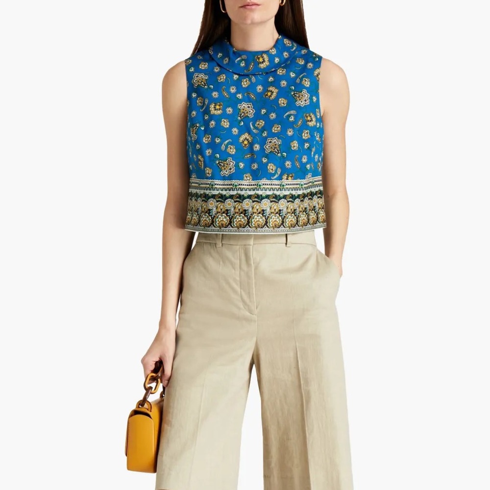 Veronica Beard Sylvana Paisley Print Top